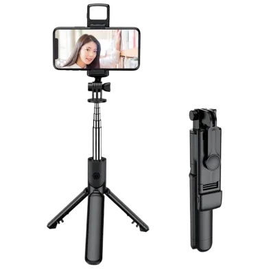 Xt-02 Flexible 2 Inch 1 Bluetooth Selfie Stick Horizontal And Vertical Shooting Mobile Phone Tripod Remote Control Selfie Stand - Rokomari product